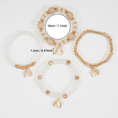 Bohemian Leaf Pendant Multi-Layer Bracelet Wholesale