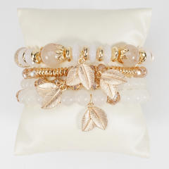 Bohemian Leaf Pendant Multi-Layer Bracelet Wholesale