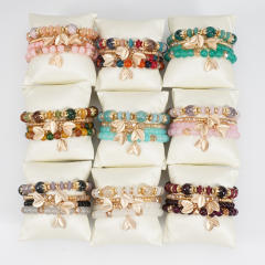 Bohemian Leaf Pendant Multi-Layer Bracelet Wholesale