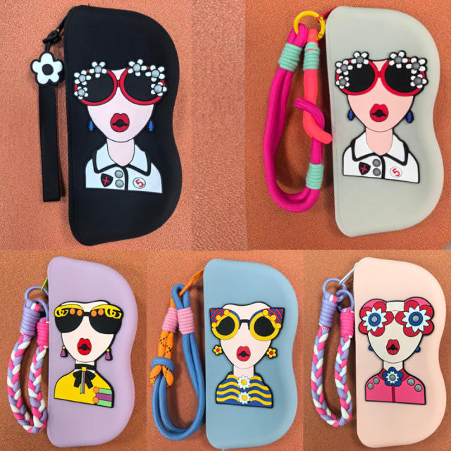 Silicone Glasses Bag Portable Sunglasses Storage Bag Sunglasses Storage Box DIY Glasses Silicone Bag
