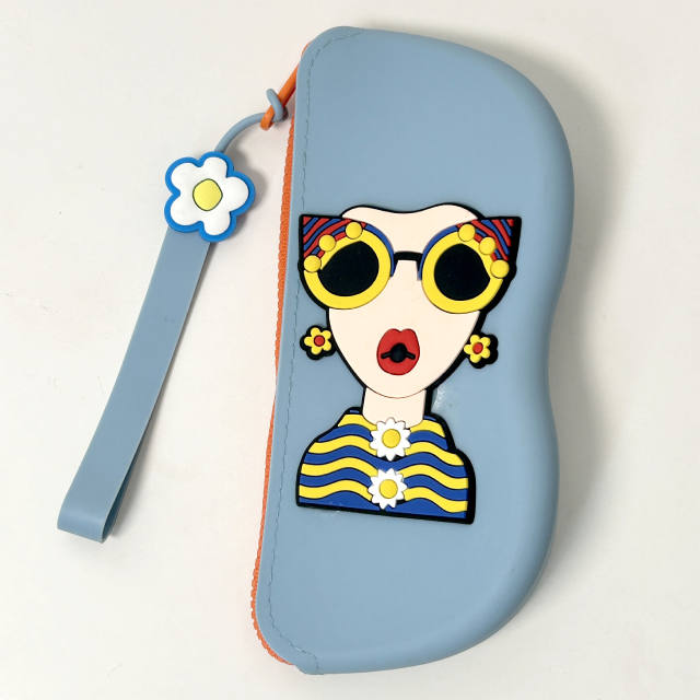 Silicone Glasses Bag Portable Sunglasses Storage Bag Sunglasses Storage Box DIY Glasses Silicone Bag