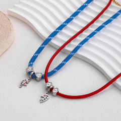 Personalized Stainless Steel Heart-Shaped Splicing Friendship Necklace