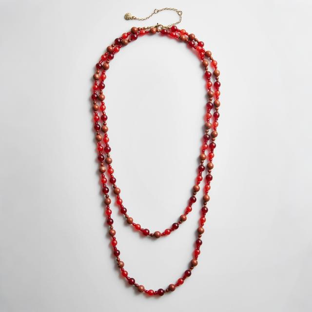 Summer Bohemian Style Beaded Necklace Handmade Necklace with Stacked Colorful Beads