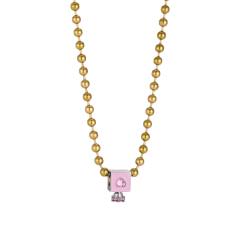 Personalized Stainless Steel necklace with Heart-Shaped Square pendant