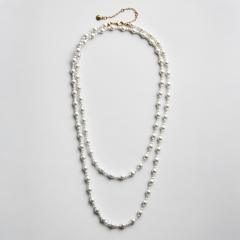 White beaded necklace