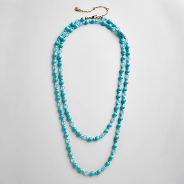 Summer Bohemian Style Beaded Necklace Handmade Necklace with Stacked Colorful Beads