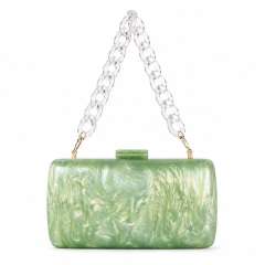 Summer evening bag  zebra pattern trendy acrylic shoulder chain bag for women