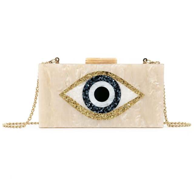 New Acrylic evil Eye Bag Wedding Evening Bag Clutch Bag Chain Crossbody Bag