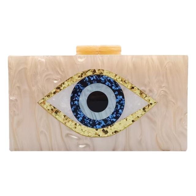 New Acrylic evil Eye Bag Wedding Evening Bag Clutch Bag Chain Crossbody Bag