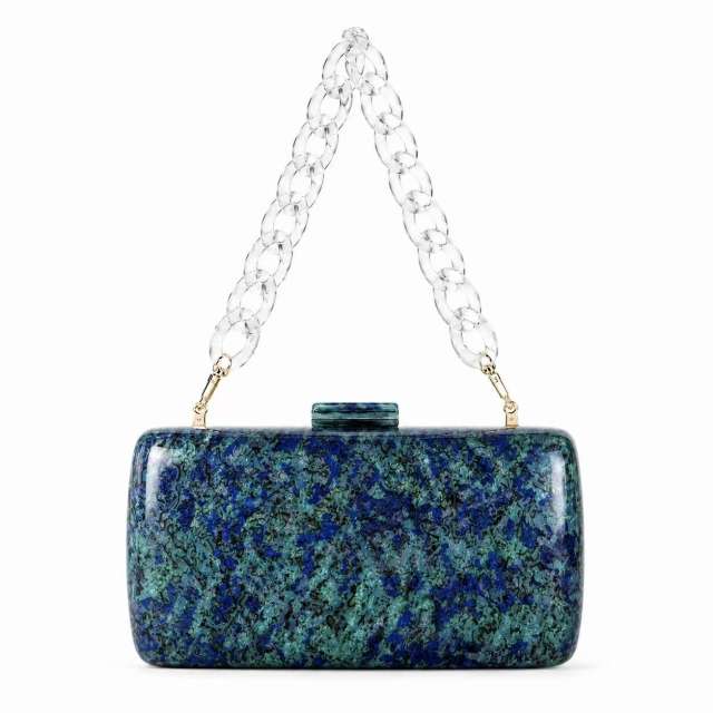 Summer evening bag  zebra pattern trendy acrylic shoulder chain bag for women