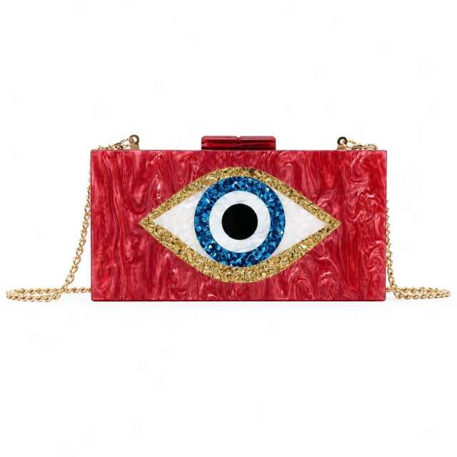 New Acrylic evil Eye Bag Wedding Evening Bag Clutch Bag Chain Crossbody Bag