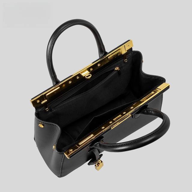 Light Luxury Briefcase Large Capacity Tote Bag for Women Metal Handbag