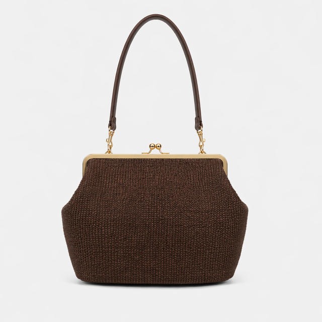 Light Luxury Clip-On Bag Fashionable Tote Bag Large Capacity Handbag