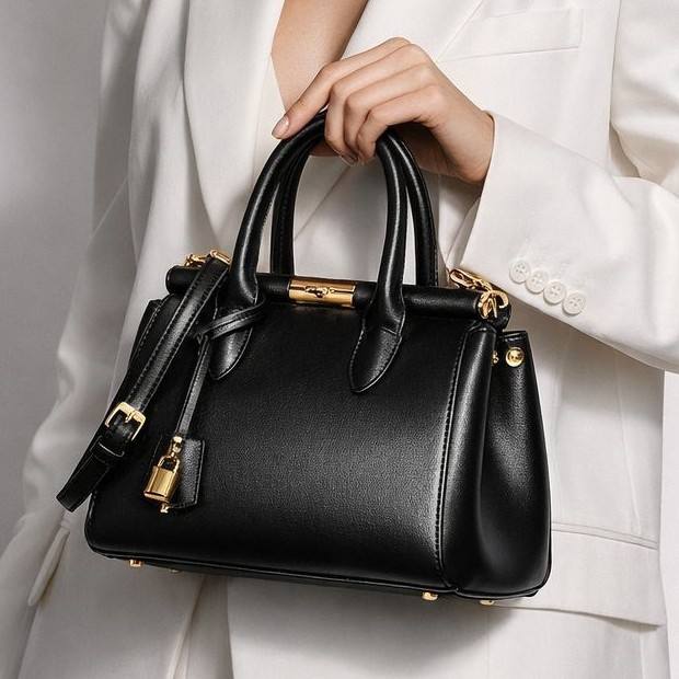 Light Luxury Briefcase Large Capacity Tote Bag for Women Metal Handbag