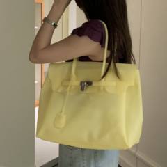 Jelly Bag Transparent Bag Summer New Commuter Tote Bag Medium Size Large Capacity Underarm Bag for Women