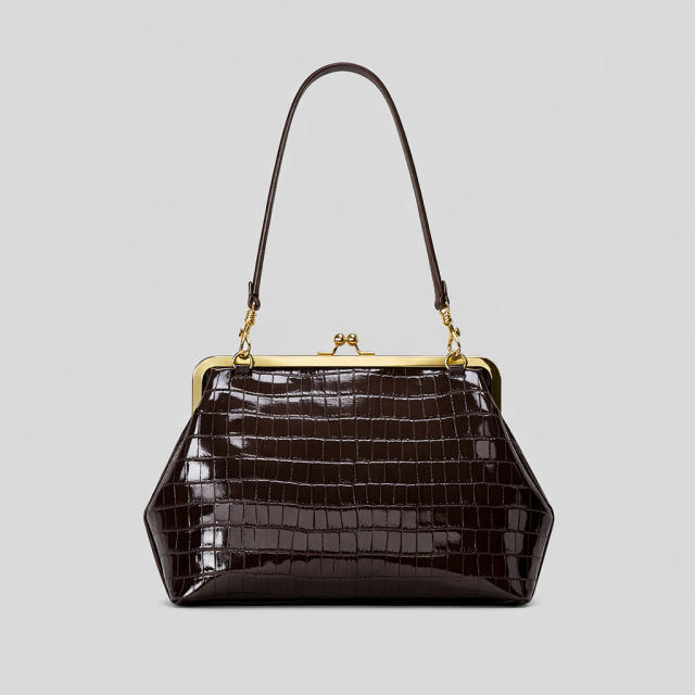 Light Luxury Clip-On Bag Fashionable Tote Bag Large Capacity Handbag