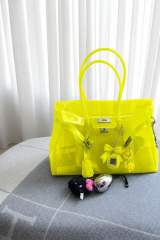 Jelly Bag Transparent Bag Summer New Commuter Tote Bag Medium Size Large Capacity Underarm Bag for Women