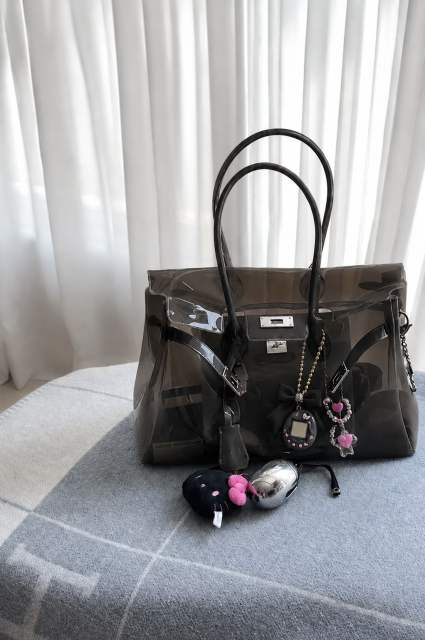 Jelly Bag Transparent Bag Summer New Commuter Tote Bag Medium Size Large Capacity Underarm Bag for Women