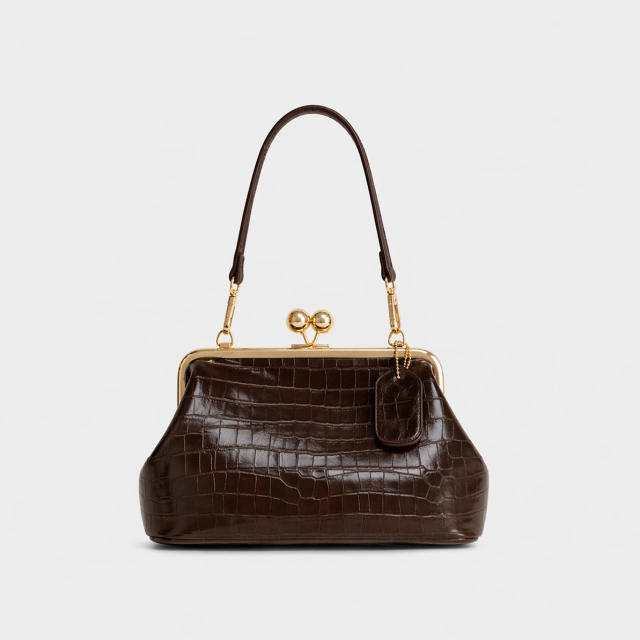 Light Luxury Clip-On Bag Fashionable Tote Bag Large Capacity Handbag