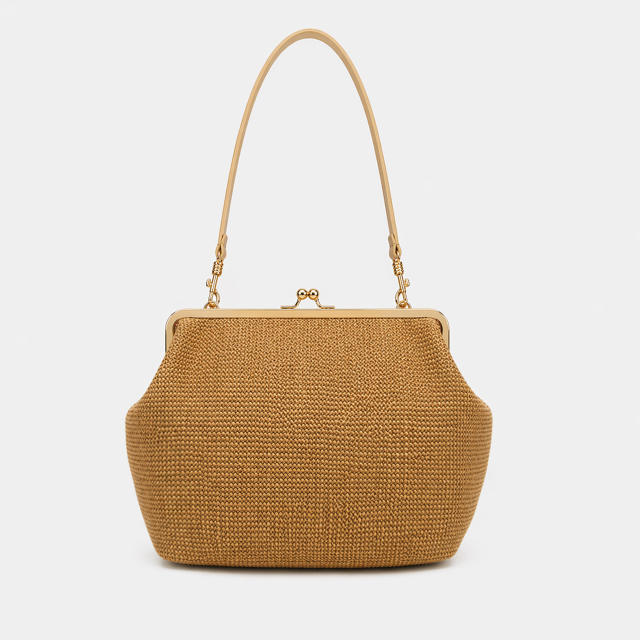 Light Luxury Clip-On Bag Fashionable Tote Bag Large Capacity Handbag