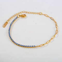 Ins-Style Women's Simple and Elegant Enamel Flower stainless steel Bracelet