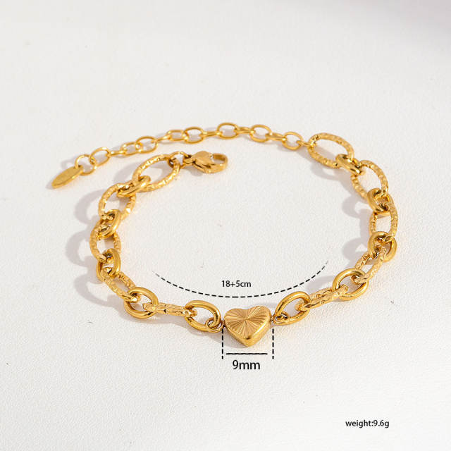 Ins-Style Women's Simple and Elegant Enamel Flower stainless steel Bracelet