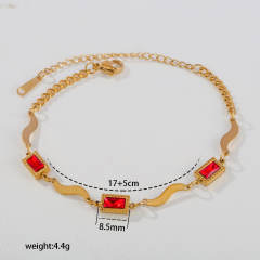 Ins-Style Women's Simple and Elegant Enamel Flower stainless steel Bracelet