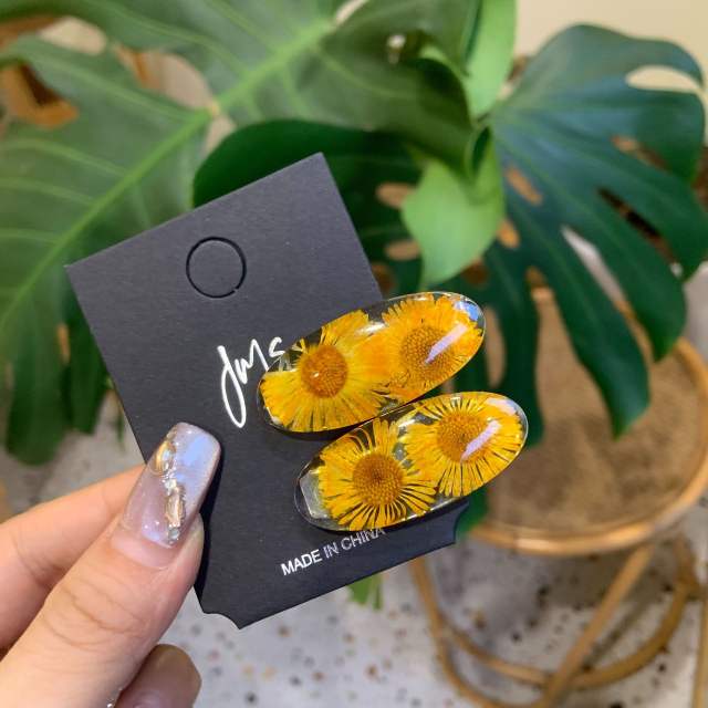 New Flower Hairpin Side Clip Premium Sense Clear Flower hair clips