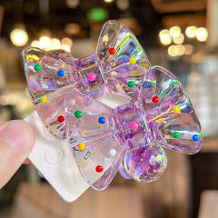 Cute Polka Dot Bow Hair Rope Korean Style Children's Hair Accessories Cartoon Rubber Band