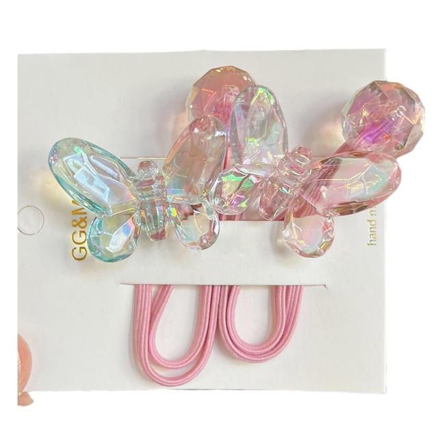 Korean Style Transparent Color Big Butterfly Hair Rope Children's Hair Accessories hair ties
