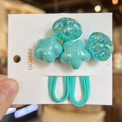 Korean Style Cream Jelly Bean Flower Hair Rope Children's Hair Accessories