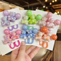 Korean-style Gradient Color Sitting Bear Hair Rope Girls' Hair Accessories hair ties