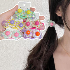 Korean Style Sweet Flower Cartoon Rubber Band Girls' Hair ties