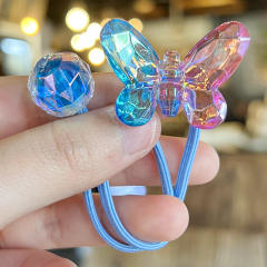 Korean Style Transparent Color Big Butterfly Hair Rope Children's Hair Accessories hair ties