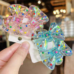Cute Polka Dot Bow Hair Rope Korean Style Children's Hair Accessories Cartoon Rubber Band