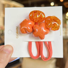 Korean Style Cream Jelly Bean Flower Hair Rope Children's Hair Accessories