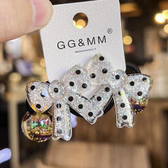 Cute Wave Dot Star Winding Cartoon Hair Ring Girl High Elastic Hair ties