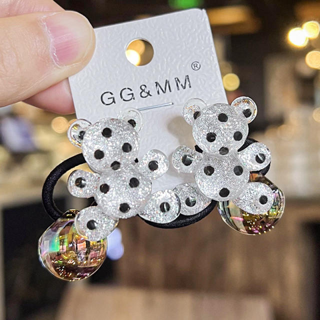 Cute Wave Dot Star Winding Cartoon Hair Ring Girl High Elastic Hair ties