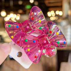 Cute Polka Dot Bow Hair Rope Korean Style Children's Hair Accessories Cartoon Rubber Band