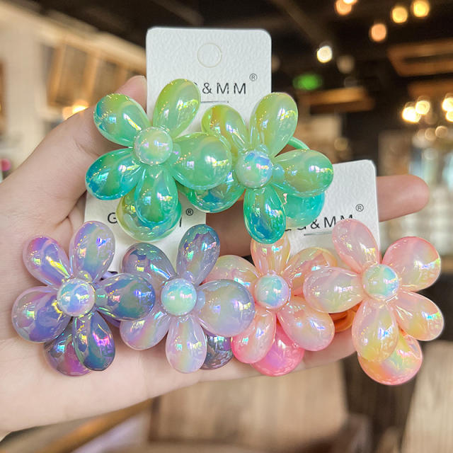 Cute Gradient Flower Hair Tie Korean Style Children's Hair Accessories hair band