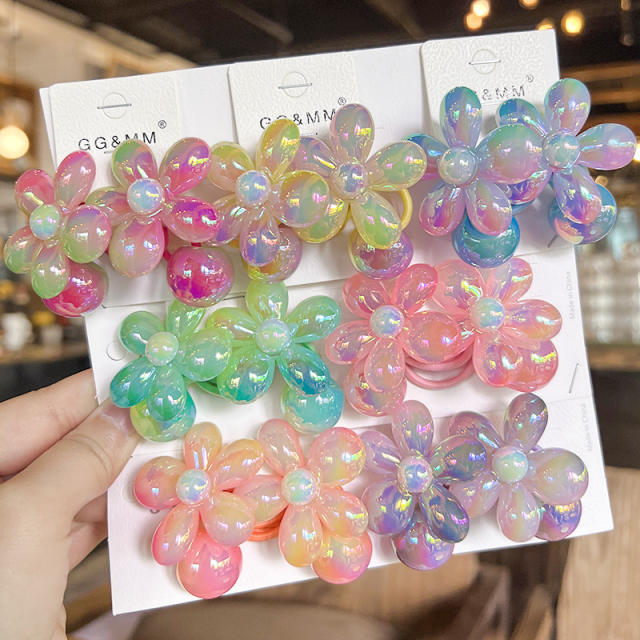 Cute Gradient Flower Hair Tie Korean Style Children's Hair Accessories hair band