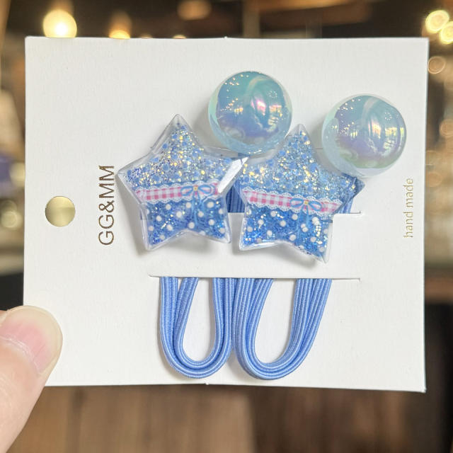 Colorful Glitter Rabbit Hair Tie Cartoon Children's Hair Accessory Hair Band Ponytail Sweet Elastic Hair Tie