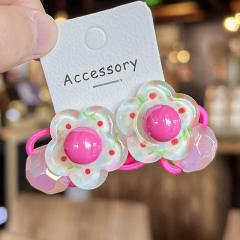 Korean Style Sweet Flower Cartoon Rubber Band Girls' Hair ties