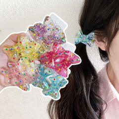 Cute Polka Dot Bow Hair Rope Korean Style Children's Hair Accessories Cartoon Rubber Band