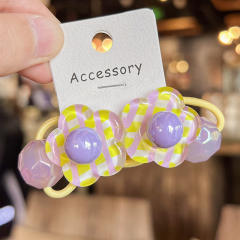 Korean Style Sweet Flower Cartoon Rubber Band Girls' Hair ties