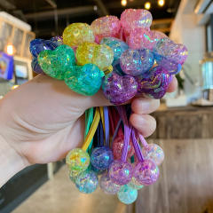 Gradient love heart hair rope children's hair accessories hair ties for kids