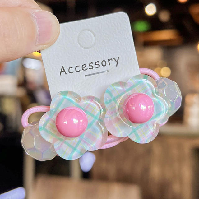 Korean Style Sweet Flower Cartoon Rubber Band Girls' Hair ties