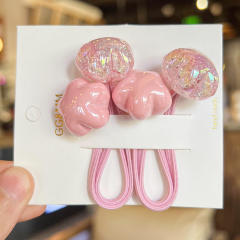 Korean Style Cream Jelly Bean Flower Hair Rope Children's Hair Accessories