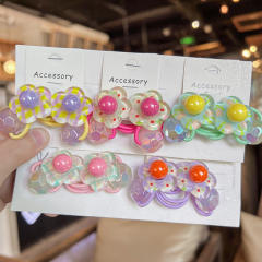 Korean Style Sweet Flower Cartoon Rubber Band Girls' Hair ties