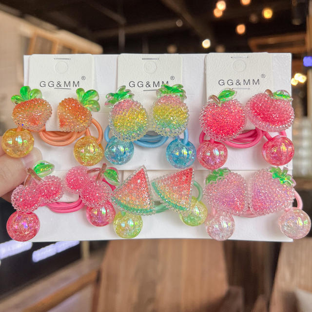 Sugar Fruit Cartoon Hair Rope Girls Hair Accessories Cute Hair Band